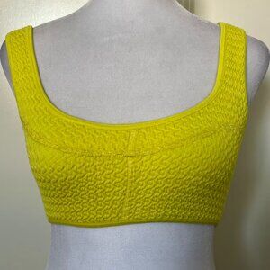 Out From Under Neon Yellow Sports Bra Crop Top Bralette Size M/L
